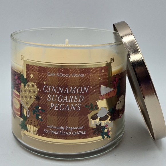 Bath and Body Works Cinnamon Sugared Pecans 3 wick Candle - Picture 5 of 5
